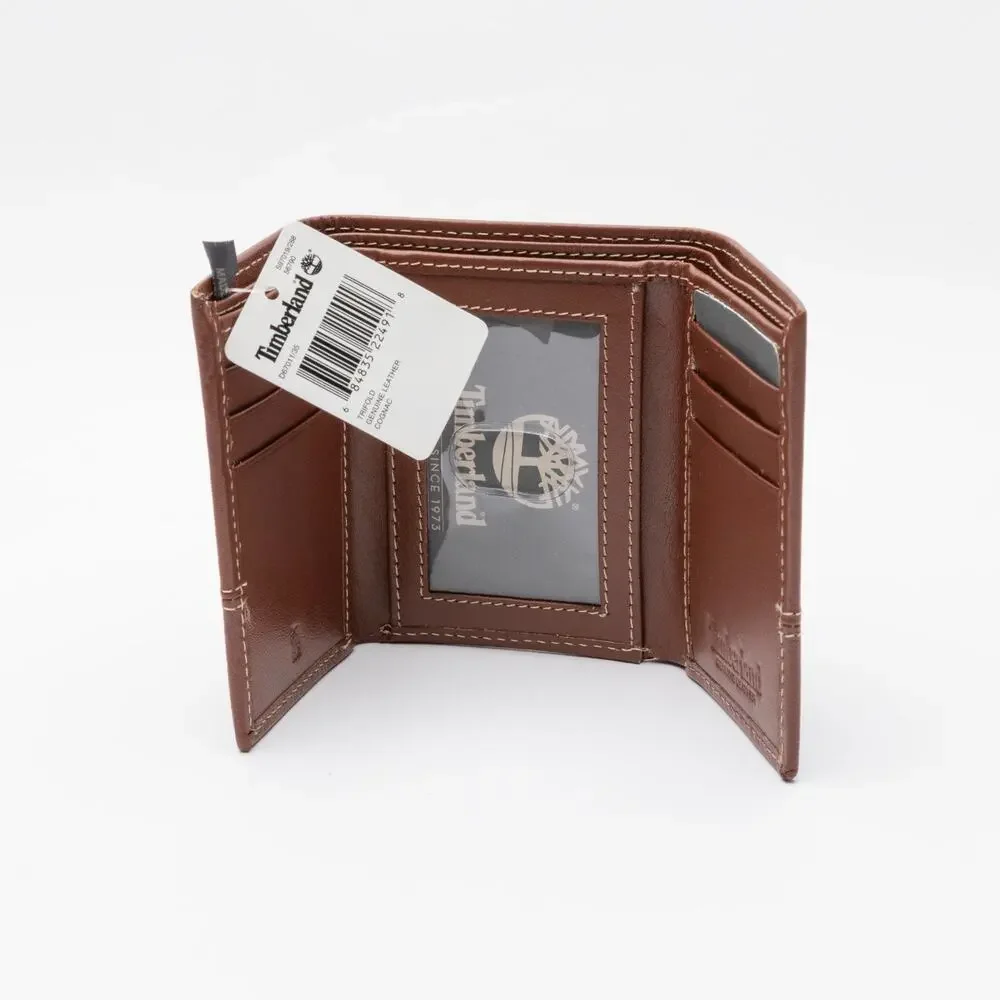 Timberland Men  Rfid Tonal Trifold Wallet Cognac